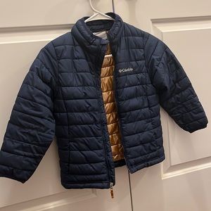 Columbia Navy Omni-heat jacket kids XS 6/7